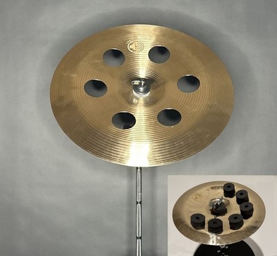 Sonic Sound 14 Inch B20 O-Zone China Cymbal + 6 FREE BLACK Cymbal Pads.