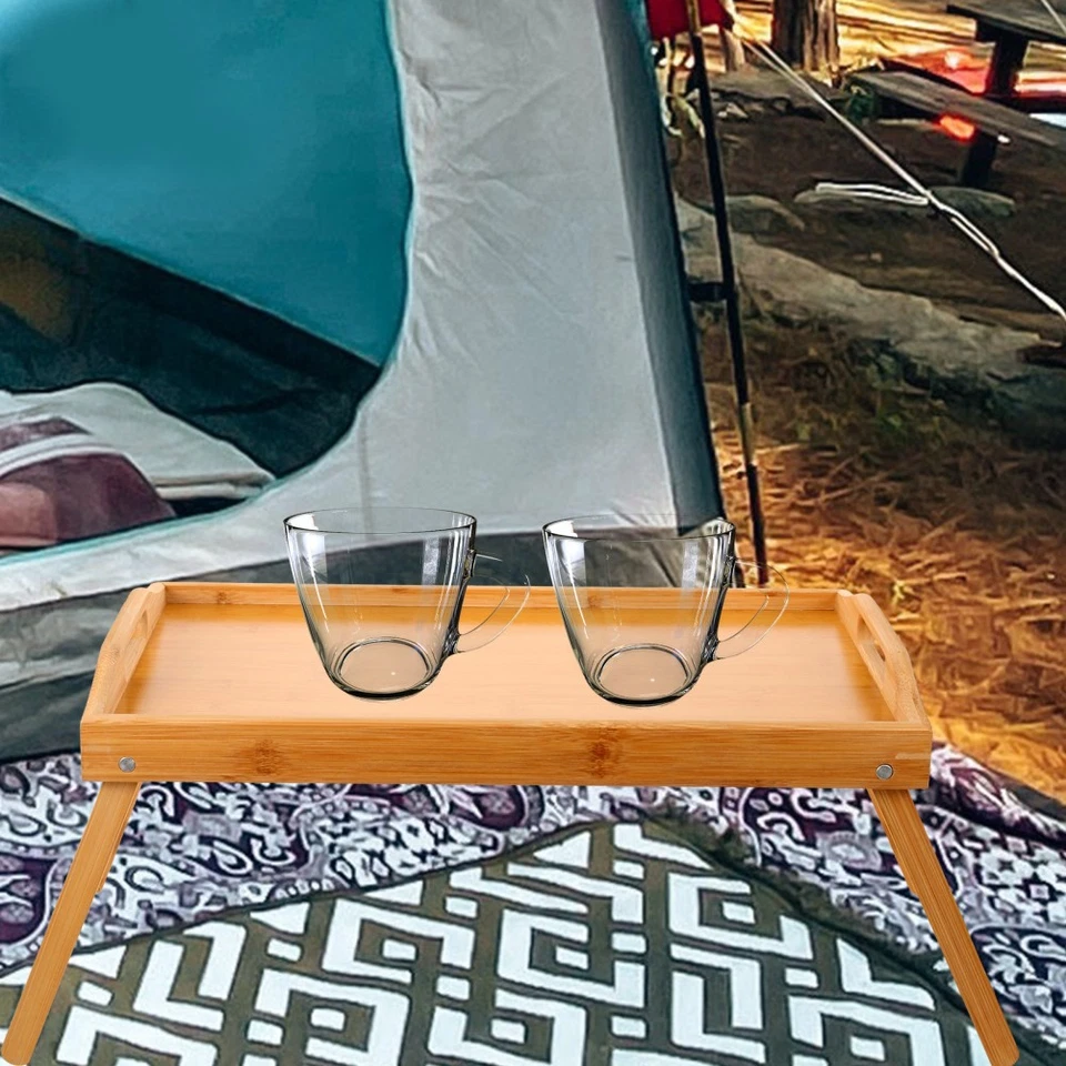 Table de Camping Portable, lit en bois pratique, bureau de lit domestique, - Photo 3/4