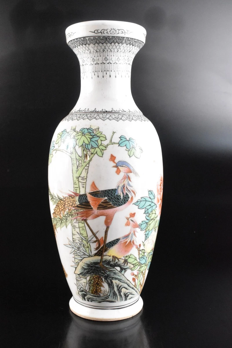 孔雀花瓶中国古董花瓶| eBay