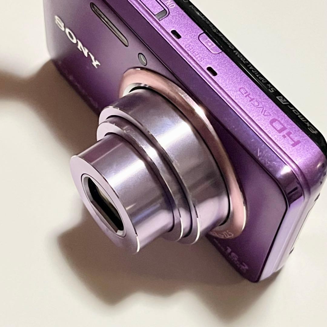 Sony Cyber-Shot DSC-WX70 Camera 16.2MP Purple Tested w/ Battery