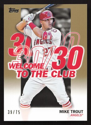 2023 Topps #WC-15 Mike Trout GOLD /75 Welcome to the Club Los Angeles Angels