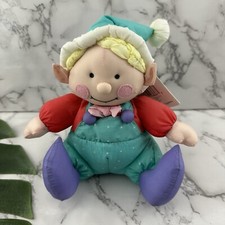 Russ Berrie Vintage Luv Pet Puffy Christmas Elf Stuffed Toy New Nylon 2866