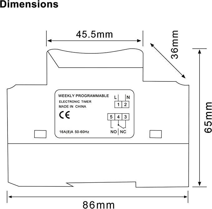 Temporizador Digital Baomain Thc15a 110v 16a Programable | Cuotas Sin Inter&eacute;s