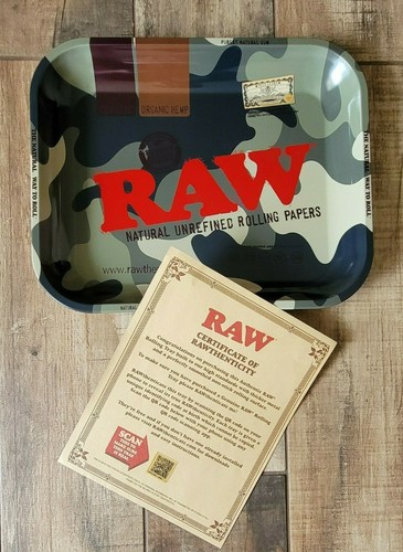 RAW Camouflage Thick Metal Rolling Tray - Large - 13.5" x 11" - FAST SHIPPING! - Picture 2 of 4
