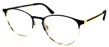 RAY-BAN RB6375 2890 Black/Gold Polish Split Eyeglasses Frame 53-18-145