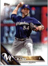 2016 Topps Mini #380 Michael Blazek Brewers