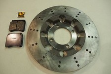 TRIUMPH T140 TR7 T150 T160 DRILLED BRAKE DISC AND AP RACING PADS MADE IN UK