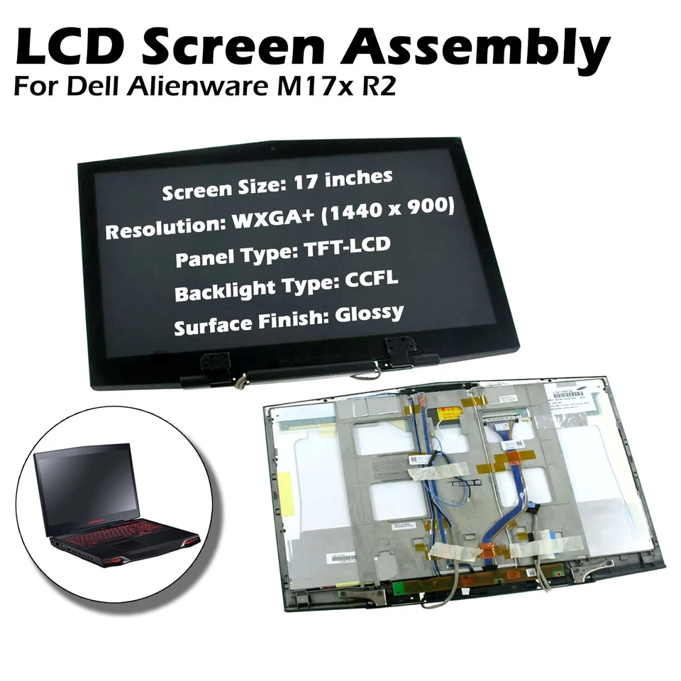 Genuine Alienware M17x 17" WXGA+ LCD Screen Display LTN170BT10 U519K 7J4C 895C1 - Image 2 of 4