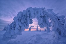 Landscape winter snow nature Custom Gaming Mat Desk