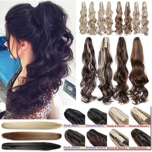 100 Natural Real Thick Claw Clip In Ponytail Hair Extensions As
