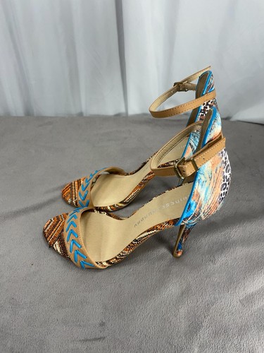 Chinese Laundry Stiletto Strappy Heels Womens Size 9 Multicolor Tribal Print - Picture 4 of 13
