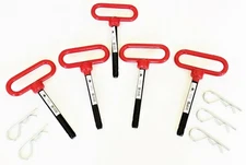 5 GOLIATH INDUSTRIAL RED HANDLE 1/2" X 4" TRACTOR HITCH PINS WAGON TRAILER RHP12
