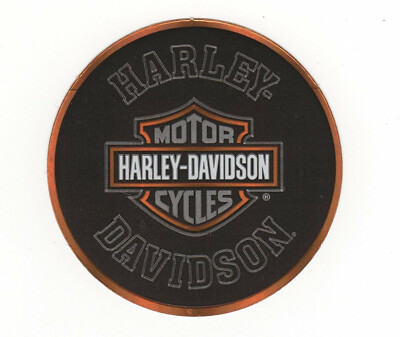 Harley Davidson Bar and Shield ROUND PUCK Sticker OEM Part HAR434 ~ 2.75 Inches!