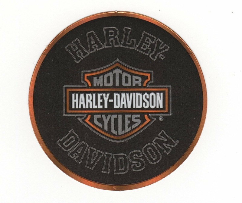 Harley Davidson Bar and Shield ROUND PUCK Sticker OEM Part HAR434 ~ 2.75 Inches!