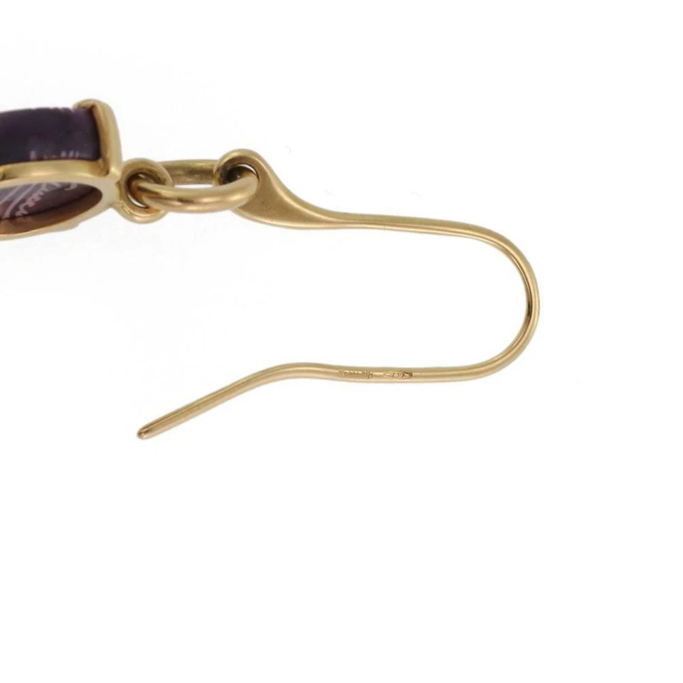 古驰签名 18k 黄金花式钩吊坠耳环 — 第 3/4 张图片