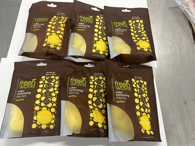 6 Packs of  Fresh Wave Lemon Odor Eliminating & Deodorizing With 6 in each  Pack