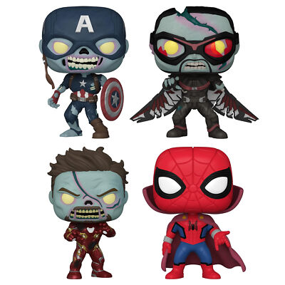 Funko Pop Lot Bundle of 4 Marvel What If? Zombies - Spider-Man, Iron Man \u0026  More | eBay