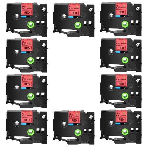 10PK Black on Red Label Tape TZ431 TZe431 For Brother P-touch 0.47'' 1/2" 12mm