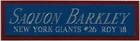 SAQUON BARKLEY GIANTS NAMEPLATE AUTOGRAPHED Signed Helmet Football JERSEY PHOTO