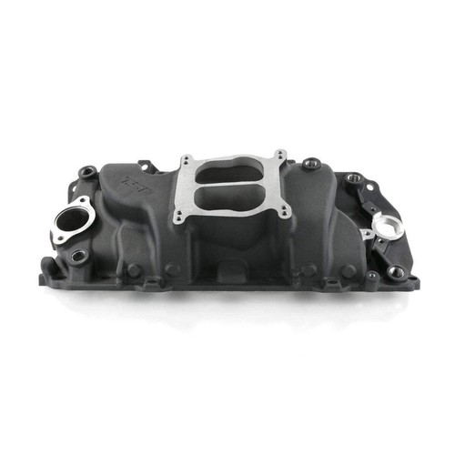 Carbureted Dual Plane Aluminum Intake Manifold - Black for Chevy Big Block V8 - Picture 2 of 2