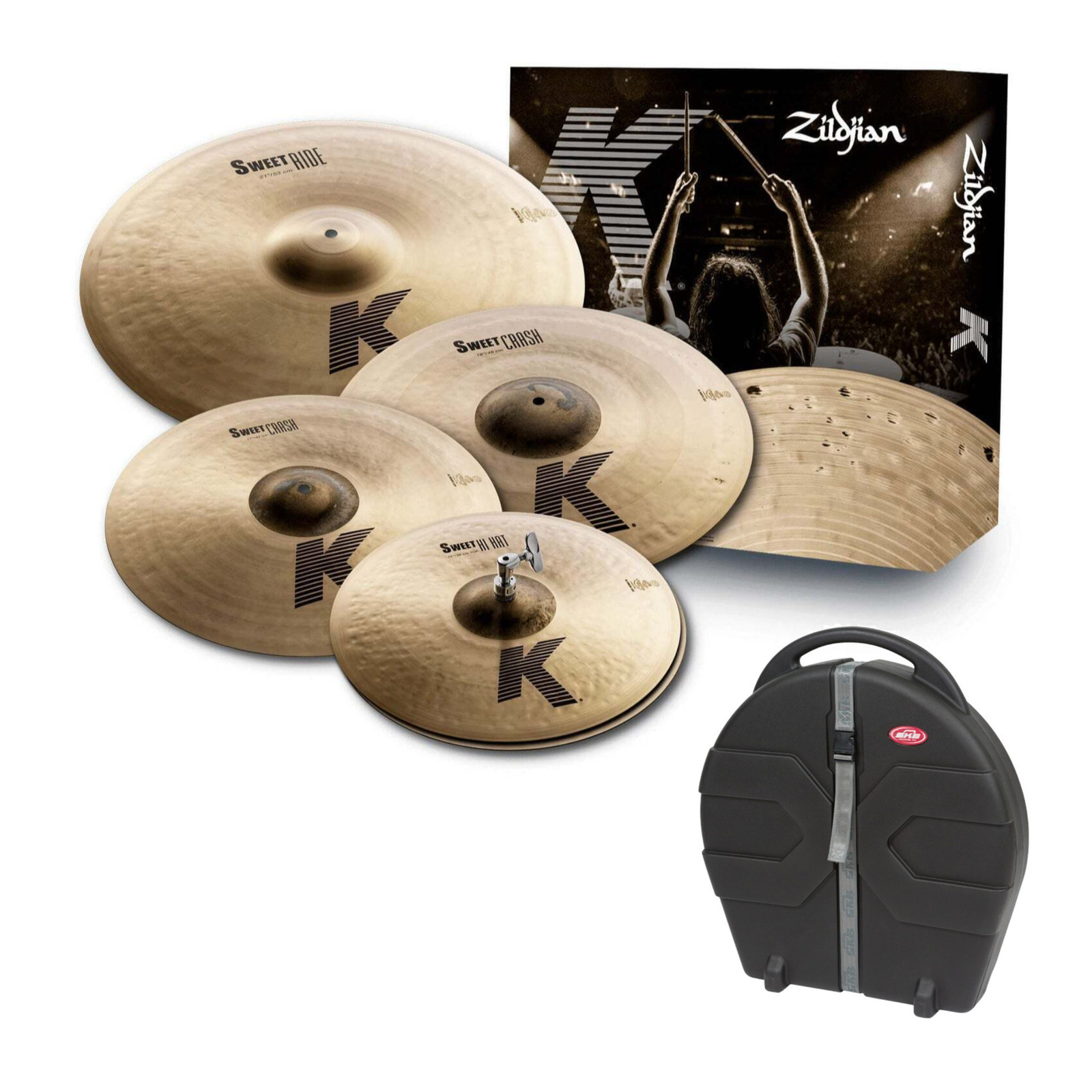 Комплект тарелок Zildjian K Sweet с 15 дюймовыми шляпами Hi Hats Crash и 21 дюймовой тарелкой Ride 260190₽