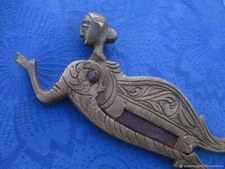 Couteau Guillotine Ancien Casse-Noisette Bronze