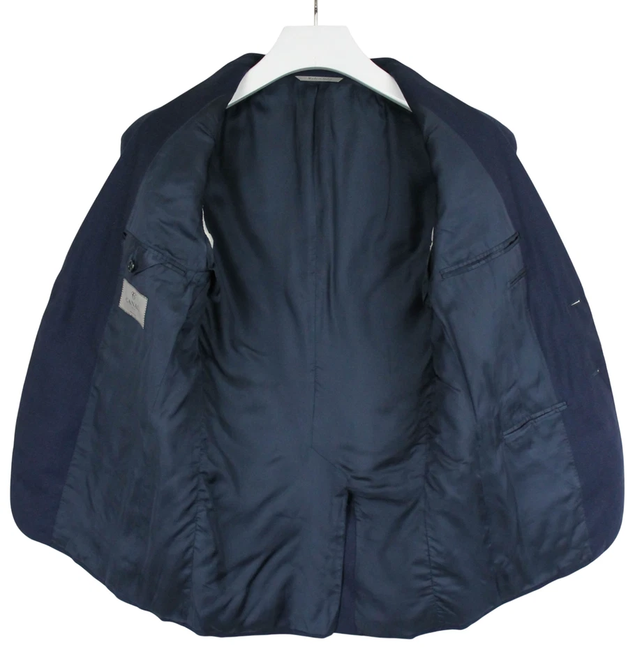 Canali Blazer Hombre (Eu) 48 Lana Solapa de Pico Individual Ventilado Azul - Imagen 4 de 4