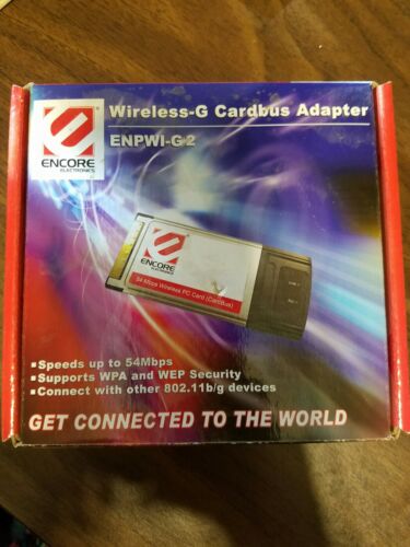 Wireless G Cardbus Adapter ENPWI-G2 Encore Electronics Laptop modem card 56K  - Afbeelding 1 van 3