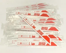 (100) 6" RECIP SAW Sawzall BLADES 18TPI BI METAL for use with Thin Metal