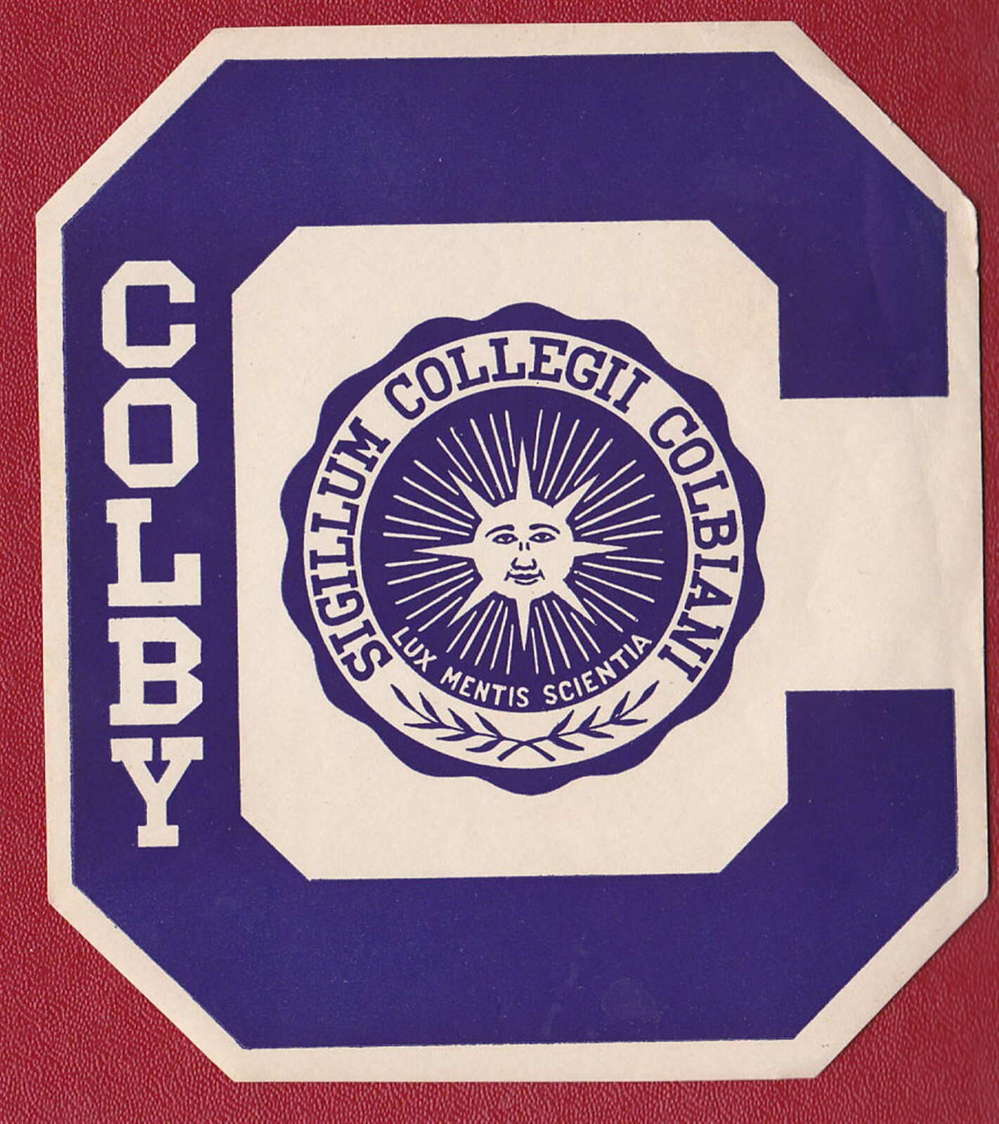 Colby College Antique 1920s Logo Sticker Decal - Waterville, Maine | eBay