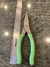 Snap-on 96acf 8 Talon Grip Needle Nose Pliers Green New