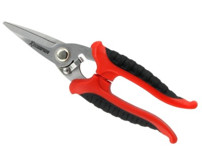 Professional Grade 8'' Stainless Steel Garden Shear Scissor Cutter Serrated Blade