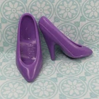 Vintage Barbie Purple Closed Toes High Heel Shoes Pumps China #2