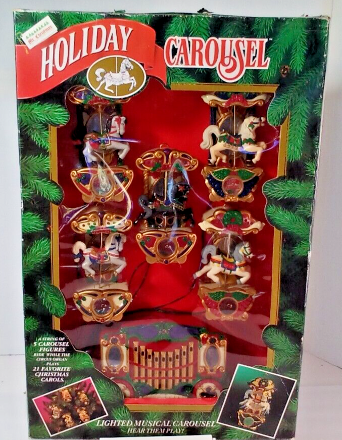 Vtg Mr Christmas 1994 Lighted Holiday Carousel Circa 1874 Music
