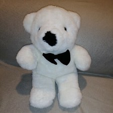Vintage Rare1959 America Wego Teddy Bear Bow Lovey 13" Soft Plush Stuffed Animal
