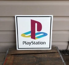Playstation Metal Sign Game Room Mancave 12x12" 50129