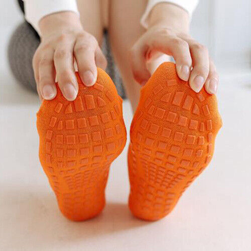 5Pairs Women Girl Yoga Non Slip Skid Pilates Fitness Ballet Exercise Floor Socks - Photo 8 sur 23