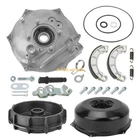 Rear Brake Drum Hub Plate Cover Shoes Bearing Seals for Honda Rancher 420 14-24