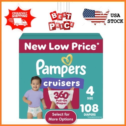 Pampers Cruisers 360 Pull-On Diapers, Size 4 (22-37 lbs), 10