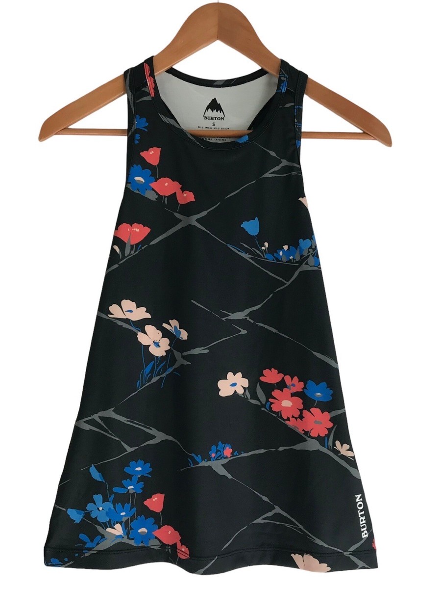 Burton Tank Top Womens Size Small S Floral Living Lining Black
