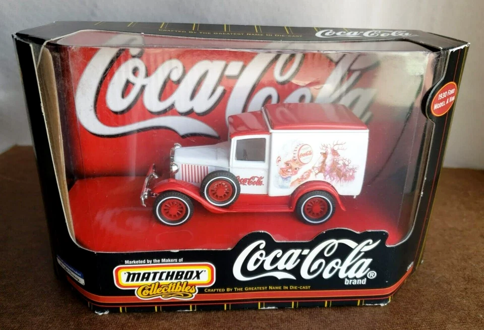 Matchbox Collectibles 1930 FORD MODEL A VAN Coca Cola Brand Red White 1:43 37971 - Image 2 of 4