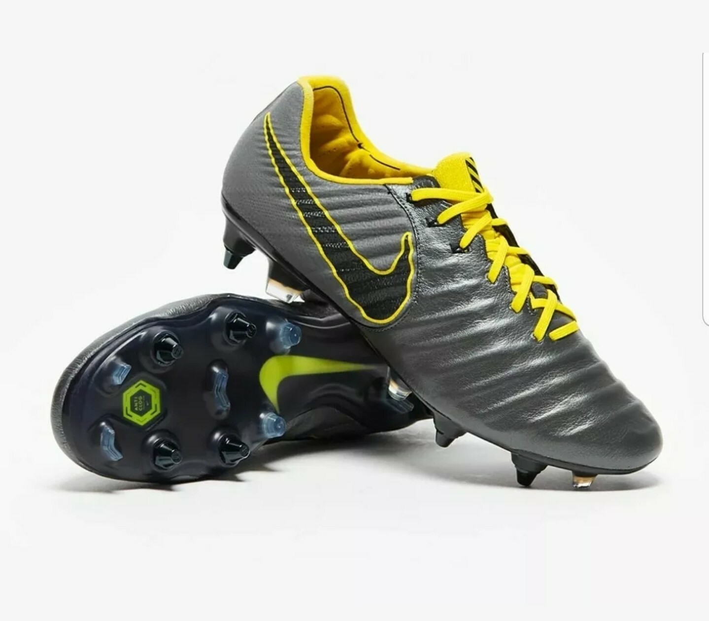Size 7.5 - Nike Tiempo Legend 7 Elite SG Pro AC Grey Opti Yellow for sale  online | eBay