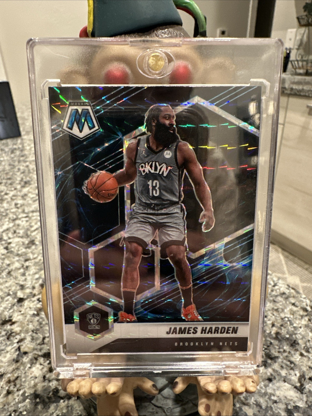 2020-21 Panini Mosaic James Harden GENESIS Prizm #173 Nets Rare Case Hit SSP