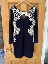 Lipsy Michelle keegan Navy Blue Bodycon Dress Size 14 Bnwt