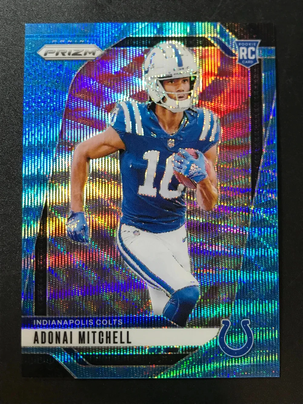 2024 Panini Prizm Rookie Prizm Blue Wave Prizm #303 Adonai Mitchell 30/230 -GL12