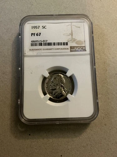 1957 jefferson nickel ngc pf 67