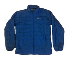 Patagonia Boys Nano Puff Jacket Youth XL 14 -16 Blue Full Zip Lightweight Tech