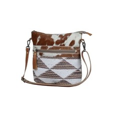 Myra Bag Dusky Triangles Small  Crossbody Bag Upcycled S-3329