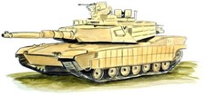 Decal Vinyl Sticker Abrams Tank Made in USA