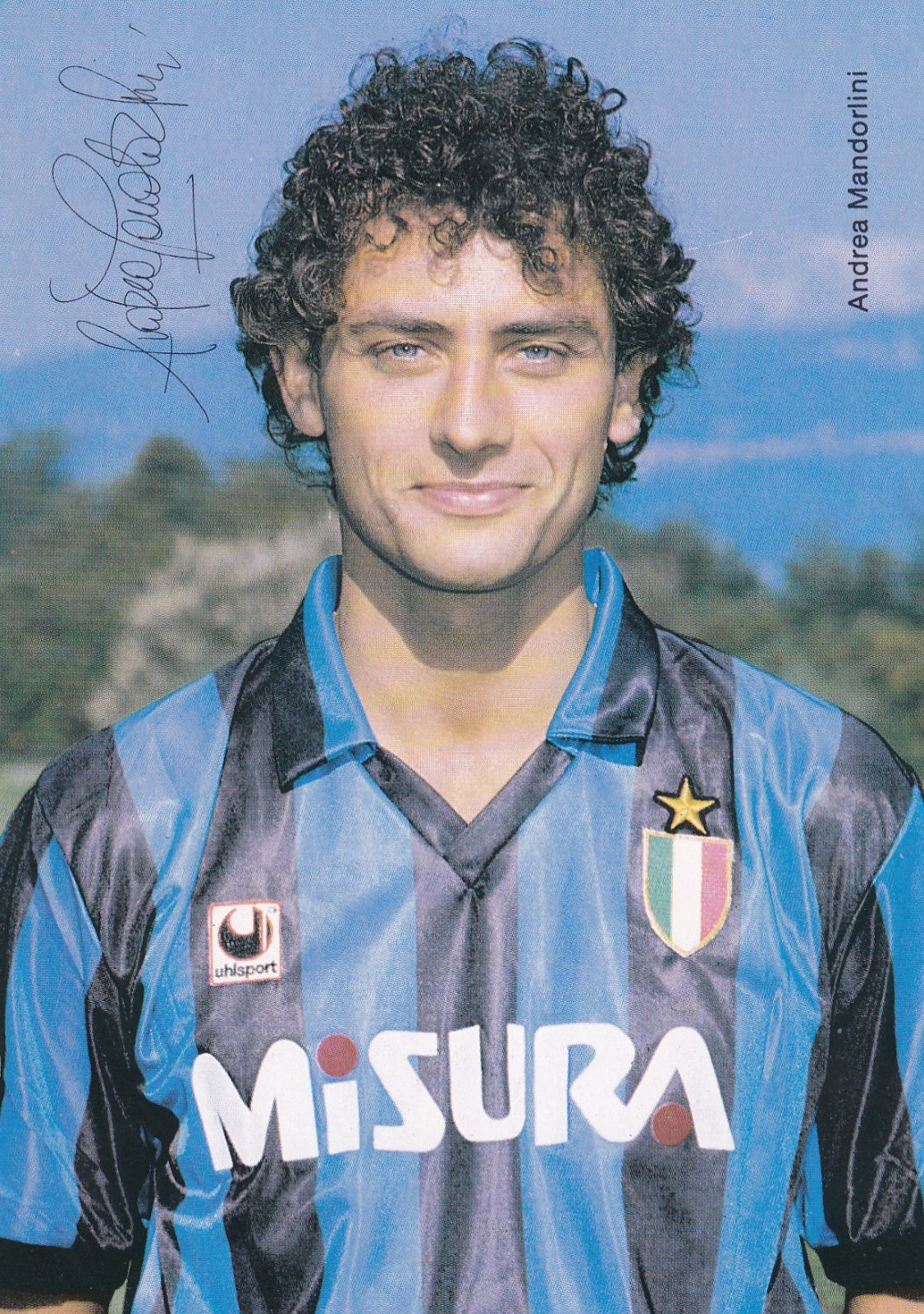 CARTOLINA DI CALCIO - INTERNAZIONALE MILANO - ANNO 1989/90 - ANDREA MANDORLINI